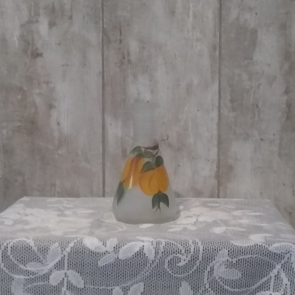 Vintage hand painted Vinegar/oil Bottle Vase